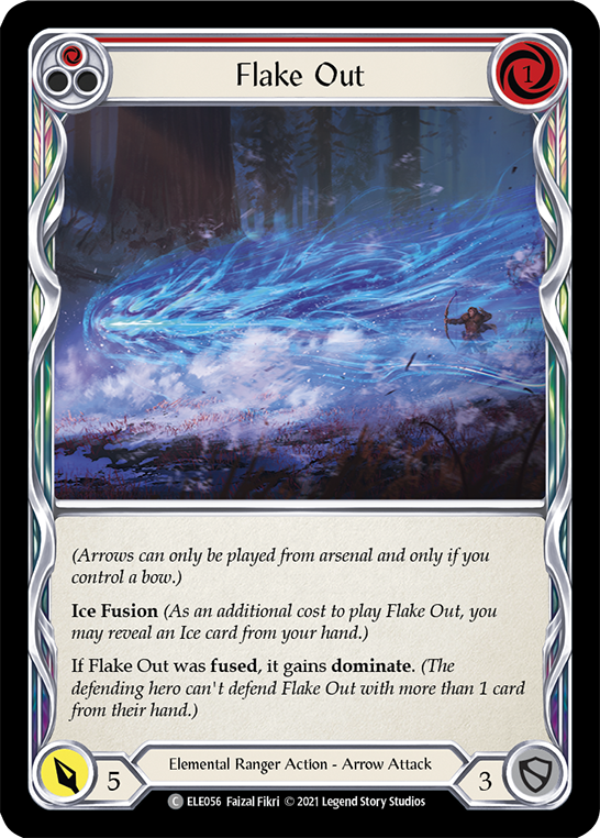Flake Out (Red) [ELE056] (Tales of Aria)  1st Edition Rainbow Foil | Webway Games