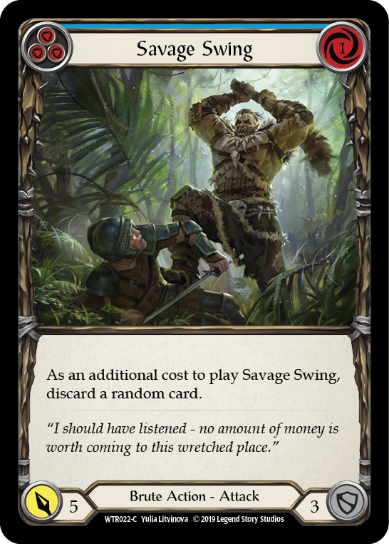Savage Swing (Blue) [WTR022-C] Alpha Print Normal | Webway Games