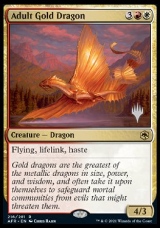 Adult Gold Dragon (Promo Pack) [Dungeons & Dragons: Adventures in the Forgotten Realms Promos] | Webway Games
