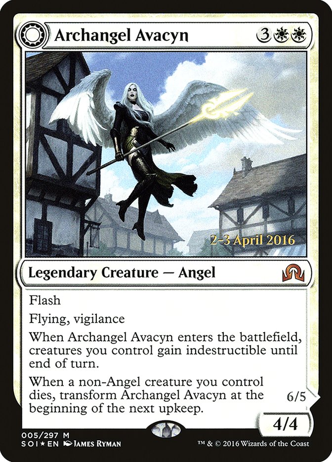 Archangel Avacyn // Avacyn, the Purifier (Prerelease) [Shadows over Innistrad Prerelease Promos] | Webway Games