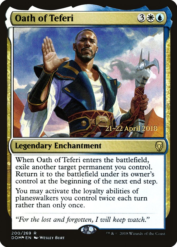 Oath of Teferi  (Prerelease) [Dominaria Prerelease Promos] | Webway Games