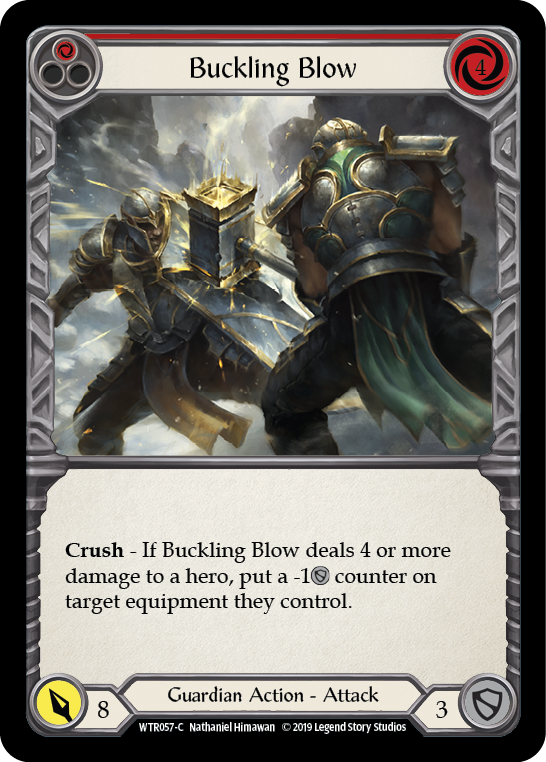 Buckling Blow (Red) [WTR057-C] Alpha Print Rainbow Foil | Webway Games