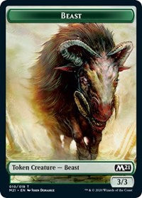 Beast // Knight Double-sided Token [Core Set 2021 Tokens] | Webway Games