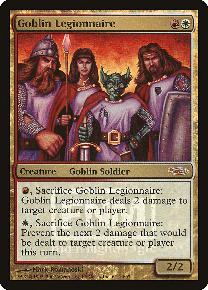 Goblin Legionnaire [Friday Night Magic 2007] | Webway Games