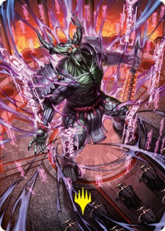Hidetsugu, Devouring Chaos Art Card (Gold-Stamped Signature) [Kamigawa: Neon Dynasty Art Series] | Webway Games