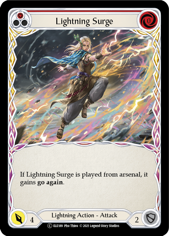 Lightning Surge (Red) [U-ELE189] Unlimited Normal | Webway Games
