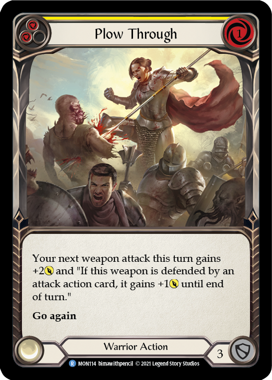 Plow Through (Yellow) [MON114] 1st Edition Normal | Webway Games