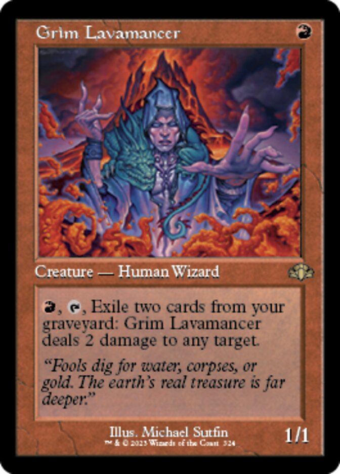 Grim Lavamancer (Retro) [Dominaria Remastered] | Webway Games