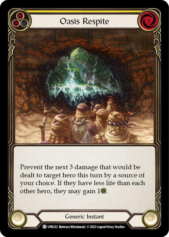 Oasis Respite (Yellow) [UPR222] (Uprising)  Rainbow Foil | Webway Games