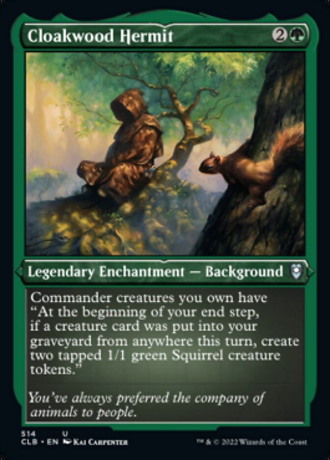 Cloakwood Hermit (Foil Etched) [Commander Legends: Battle for Baldur's Gate] | Webway Games