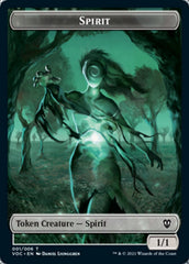 Spirit (001) // Spirit (002) Double-sided Token [Innistrad: Crimson Vow Commander Tokens] | Webway Games