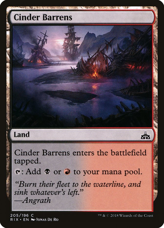 Cinder Barrens [Rivals of Ixalan] | Webway Games