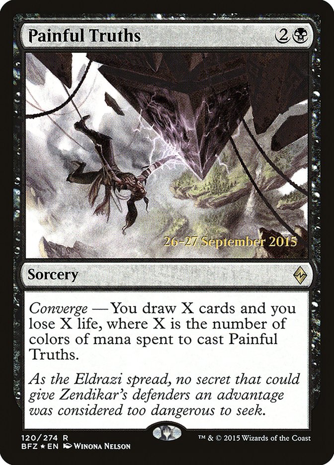 Painful Truths  (Prerelease) [Battle for Zendikar Prerelease Promos] | Webway Games