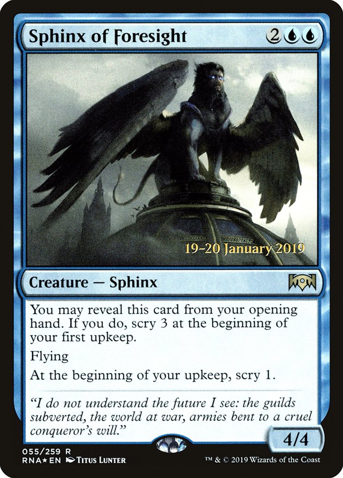 Sphinx of Foresight [Ravnica Allegiance Prerelease Promos] | Webway Games