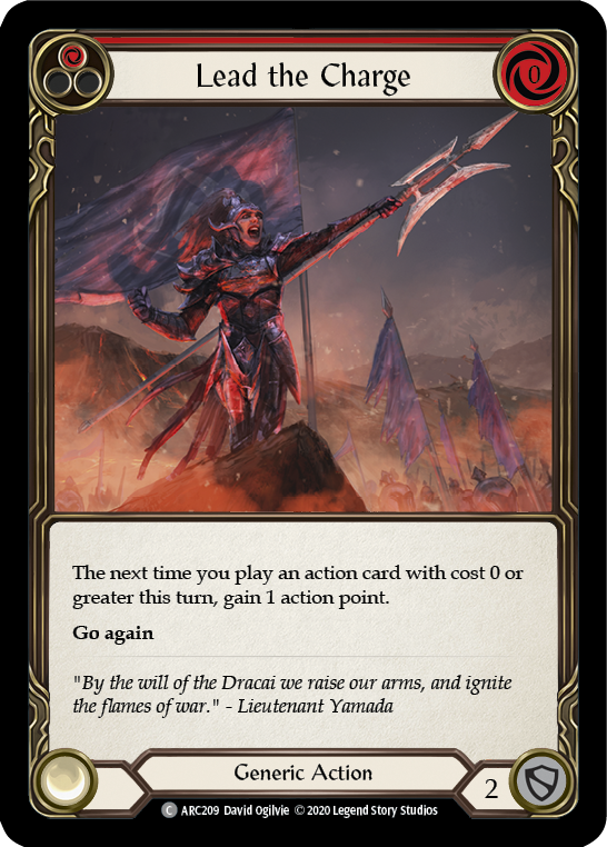 Lead the Charge (Red) [ARC209] Unlimited Rainbow Foil | Webway Games