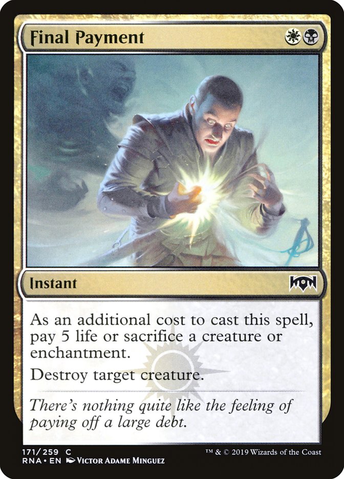 Final Payment [Ravnica Allegiance] | Webway Games