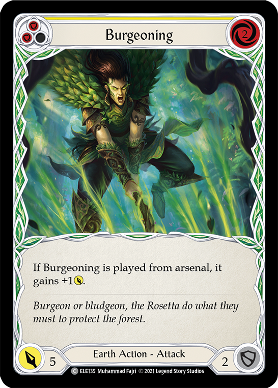 Burgeoning (Yellow) [ELE135] (Tales of Aria)  1st Edition Normal | Webway Games