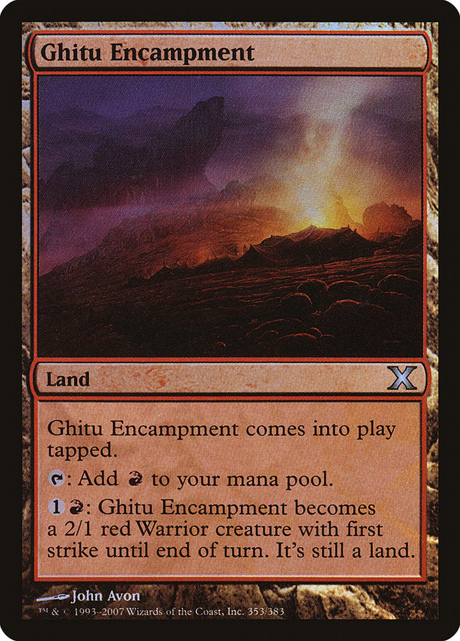 Ghitu Encampment (Premium Foil) [Tenth Edition] | Webway Games
