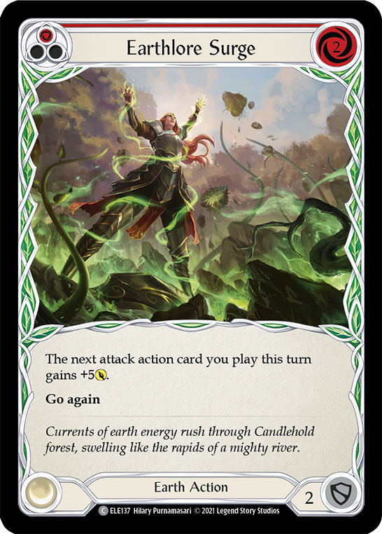 Earthlore Surge (Red) [ELE137] (Tales of Aria)  1st Edition Rainbow Foil | Webway Games
