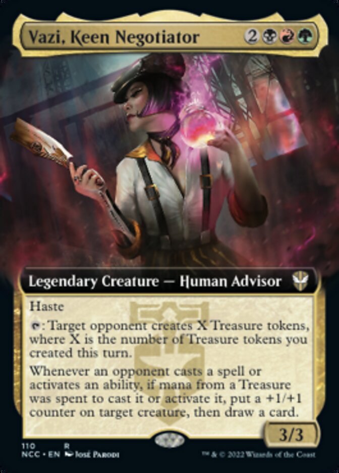 Vazi, Keen Negotiator (Extended Art) [Streets of New Capenna Commander] | Webway Games