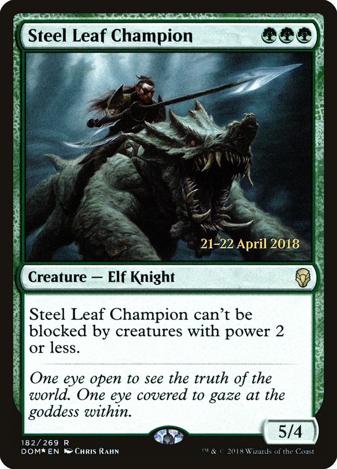 Steel Leaf Champion  (Prerelease) [Dominaria Prerelease Promos] | Webway Games