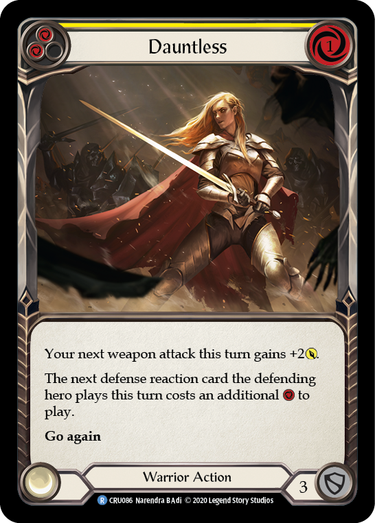 Dauntless (Yellow) [CRU086] 1st Edition Rainbow Foil | Webway Games