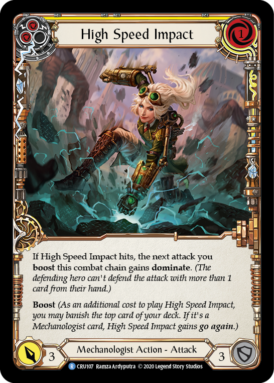 High Speed Impact (Yellow) [CRU107] 1st Edition Normal | Webway Games