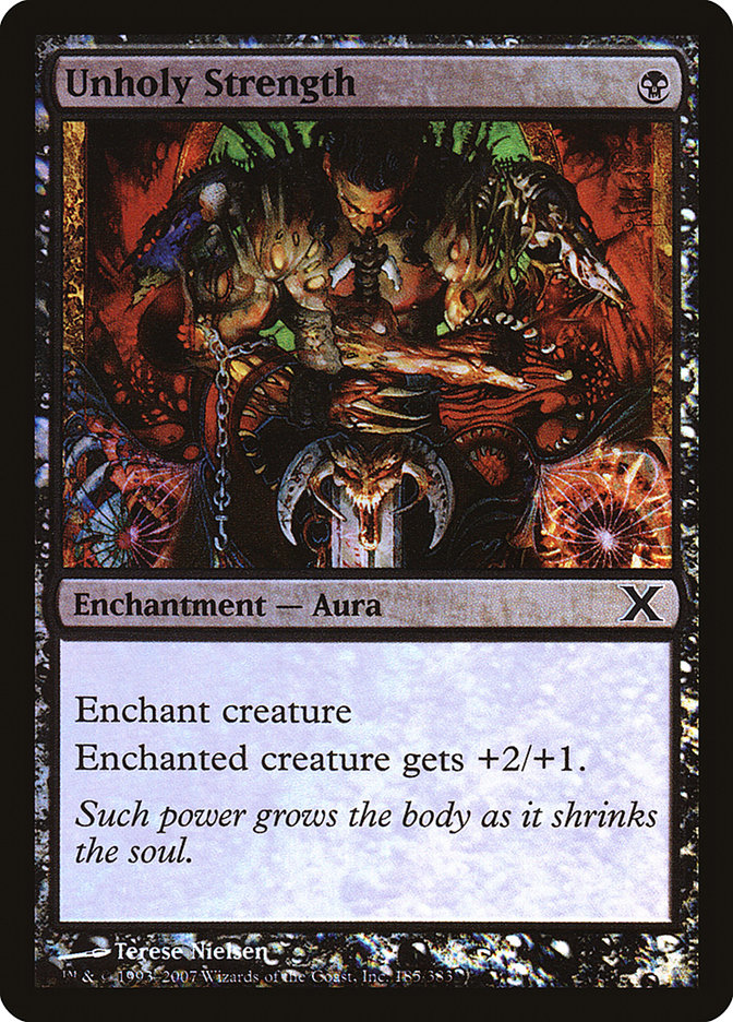 Unholy Strength (Premium Foil) [Tenth Edition] | Webway Games