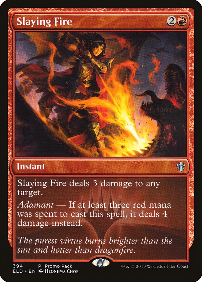 Slaying Fire (Promo Pack) [Throne of Eldraine Promos] | Webway Games