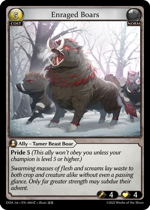 Enraged Boars (084) [Dawn of Ashes: 1st Edition] | Webway Games