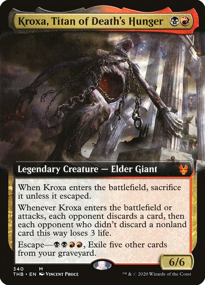 Kroxa, Titan of Death's Hunger (Extended Art) [Theros Beyond Death] | Webway Games