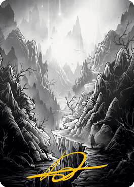 Mountain Art Card (Gold-Stamped Signature) [Innistrad: Midnight Hunt Art Series] | Webway Games