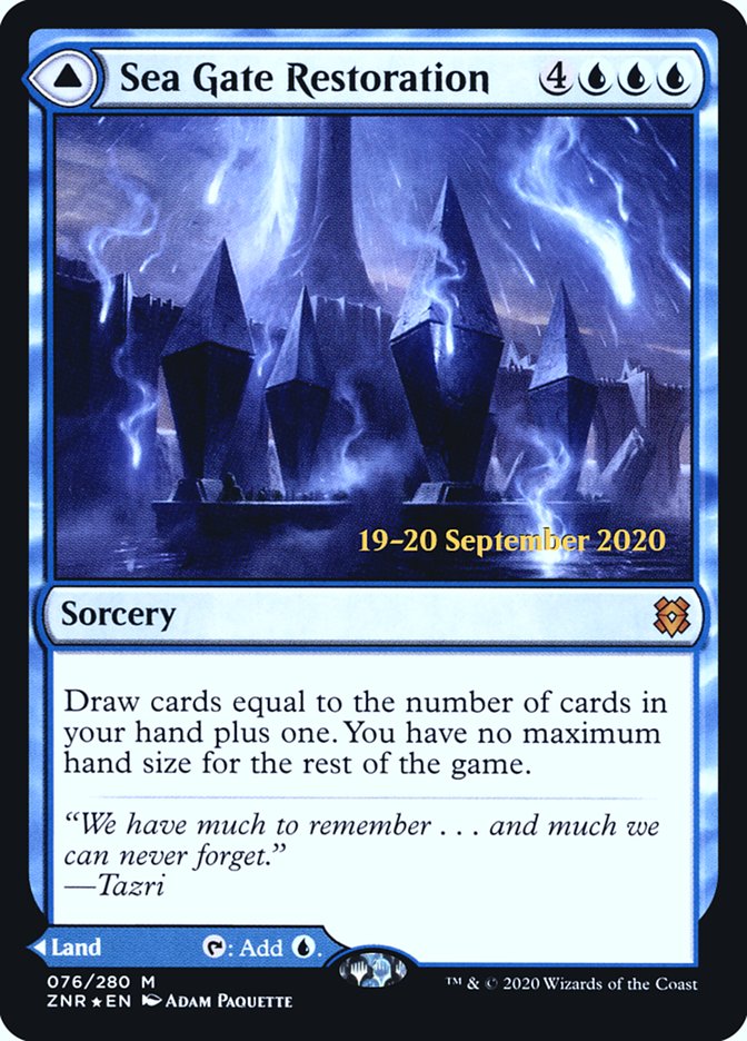 Sea Gate Restoration // Sea Gate, Reborn  [Zendikar Rising Prerelease Promos] | Webway Games