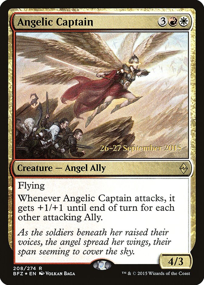 Angelic Captain  (Prerelease) [Battle for Zendikar Prerelease Promos] | Webway Games