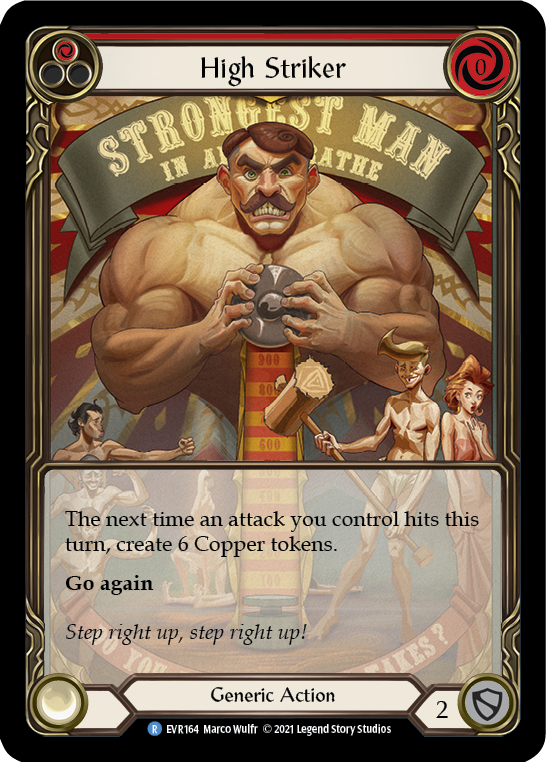 High Striker (Red) [EVR164] (Everfest)  1st Edition Extended Art Rainbow Foil | Webway Games