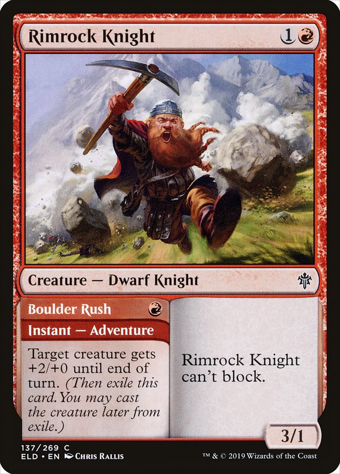 Rimrock Knight // Boulder Rush [Throne of Eldraine] | Webway Games