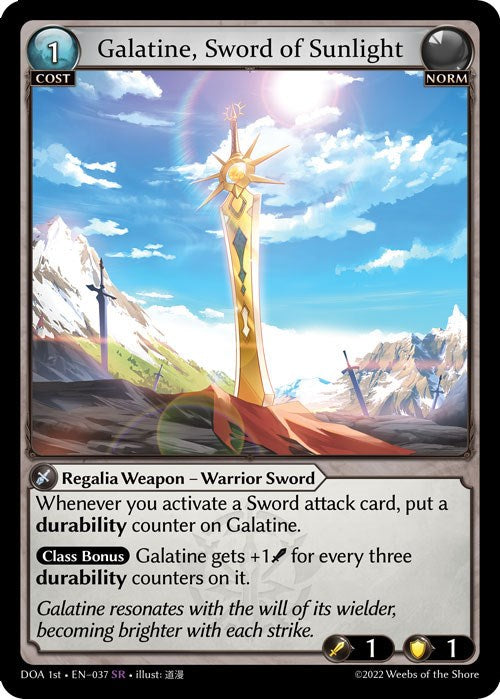 Galatine, Sword of Sunlight (037) [Dawn of Ashes: 1st Edition] | Webway Games
