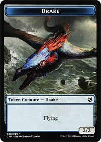 Drake // Human Double-sided Token [Commander 2019 Tokens] | Webway Games