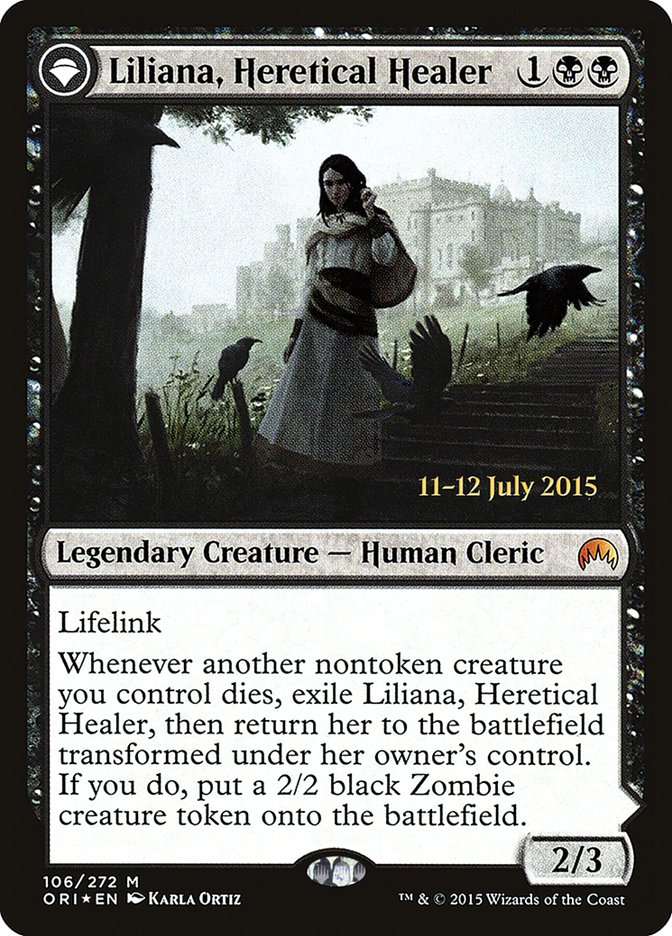 Liliana, Heretical Healer // Liliana, Defiant Necromancer [Magic Origins Prerelease Promos] | Webway Games