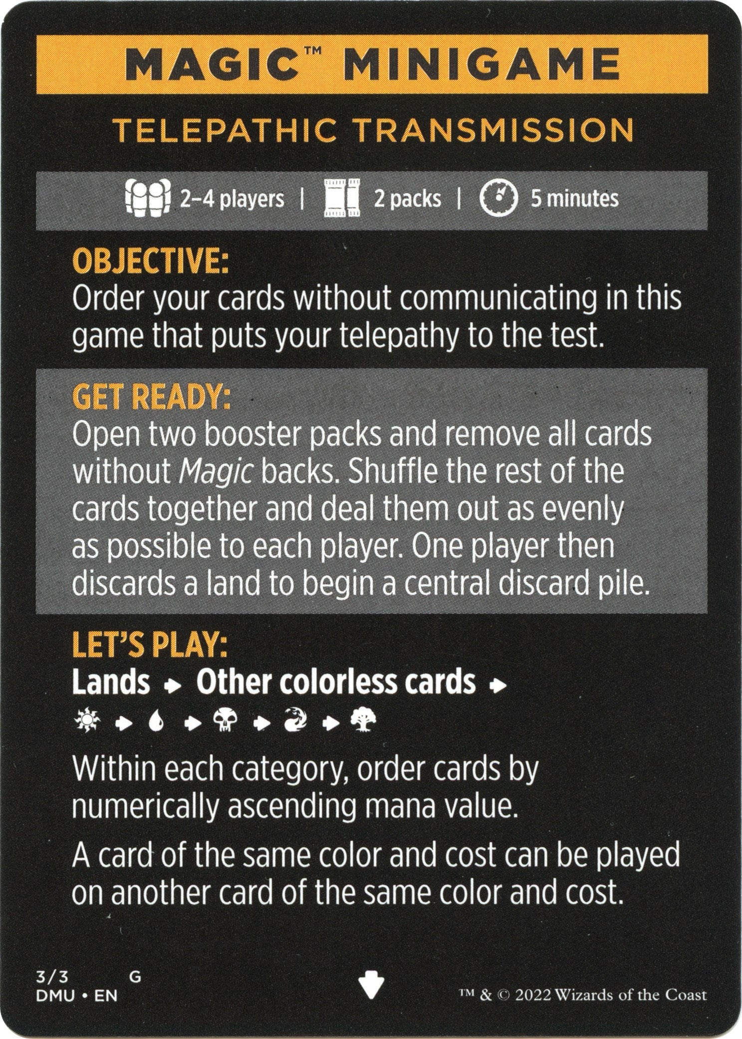 Telepathic Transmission (Magic Minigame) [Dominaria United Minigame] | Webway Games