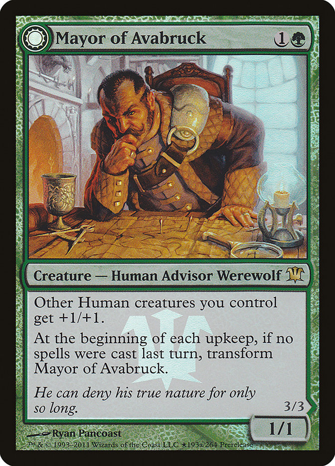 Mayor of Avabruck // Howlpack Alpha (Prerelease) [Innistrad Prerelease Promos] | Webway Games