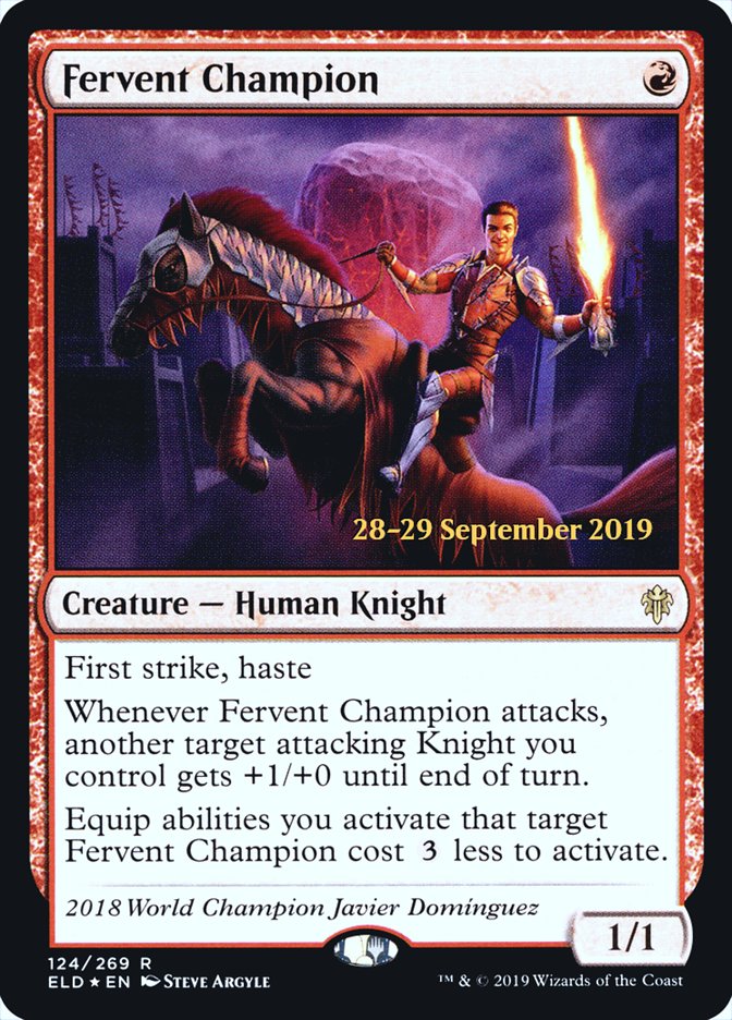 Fervent Champion  [Throne of Eldraine Prerelease Promos] | Webway Games