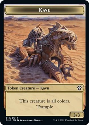 Kavu // Bear Double-sided Token [Dominaria United Commander Tokens] | Webway Games