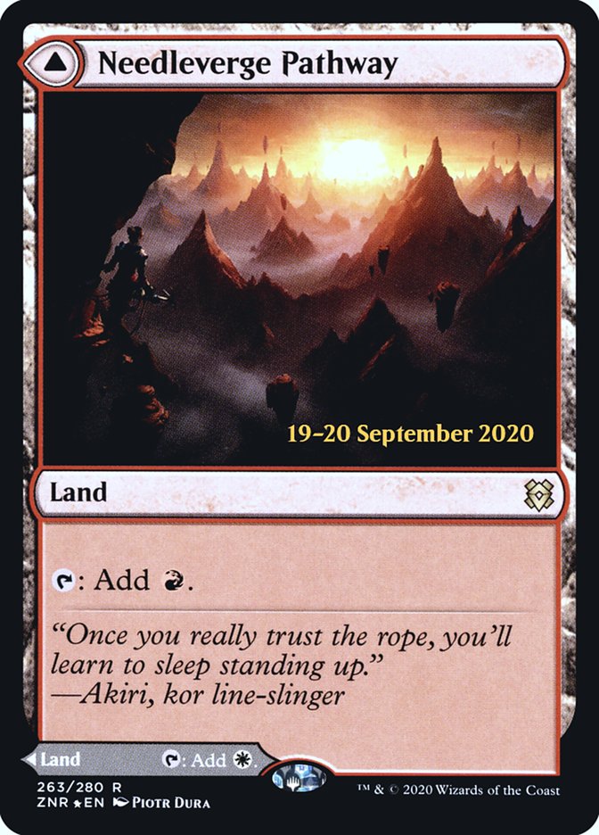 Needleverge Pathway // Pillarverge Pathway  [Zendikar Rising Prerelease Promos] | Webway Games