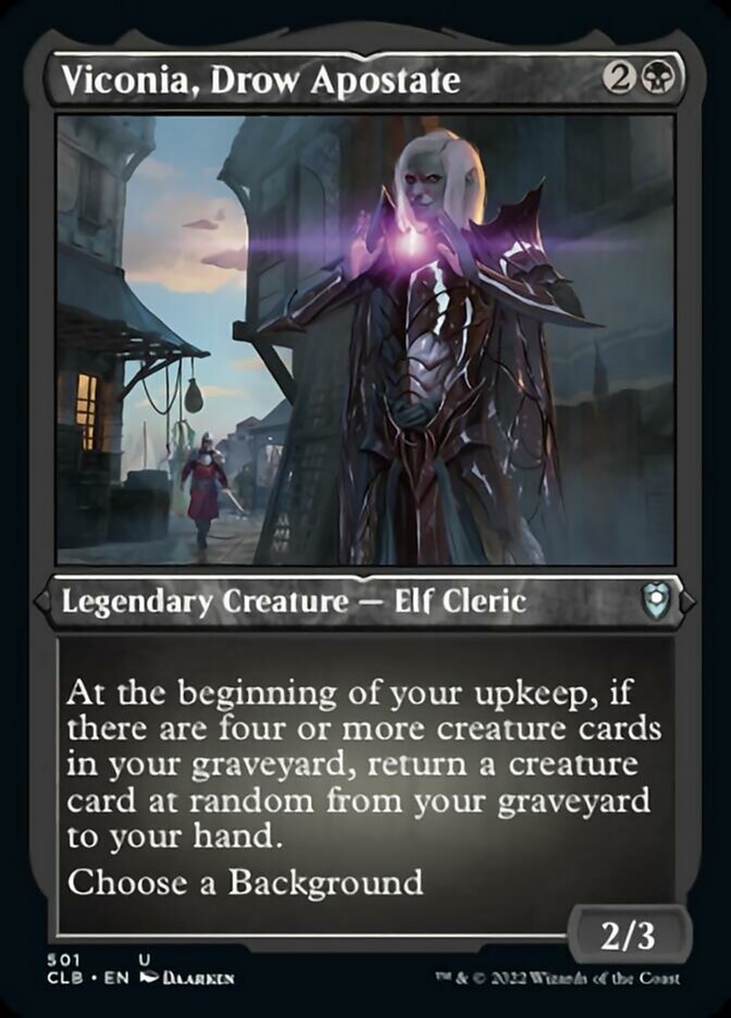Viconia, Drow Apostate (Foil Etched) [Commander Legends: Battle for Baldur's Gate] | Webway Games