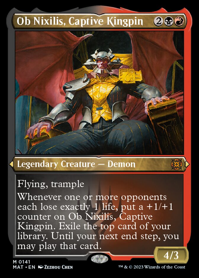 Ob Nixilis, Captive Kingpin (Foil Etched) [March of the Machine: The Aftermath] | Webway Games