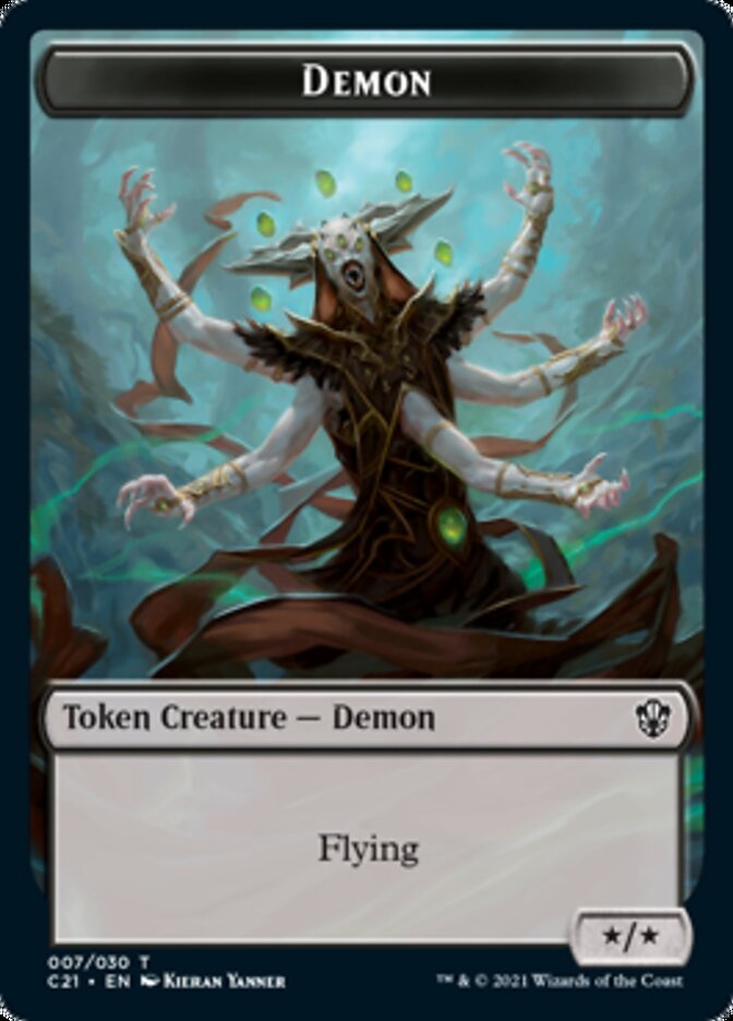 Demon // Fungus Beast Token [Commander 2021 Tokens] | Webway Games