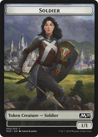 Soldier // Dinosaur Double-Sided Token [Game Night 2019 Tokens] | Webway Games