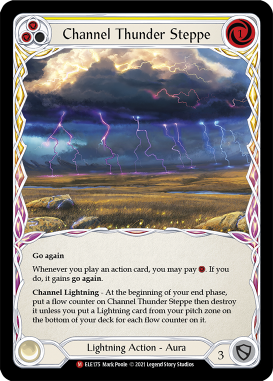 Channel Thunder Steppe [ELE175] (Tales of Aria)  1st Edition Rainbow Foil | Webway Games