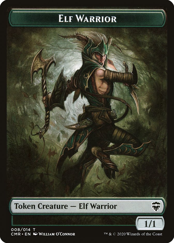 Elf Warrior // The Monarch Token [Commander Legends Tokens] | Webway Games